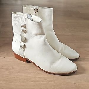 Joie white bootie